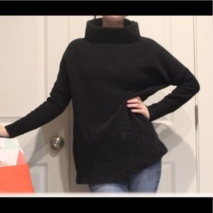 Free People Black Cowl Sweater